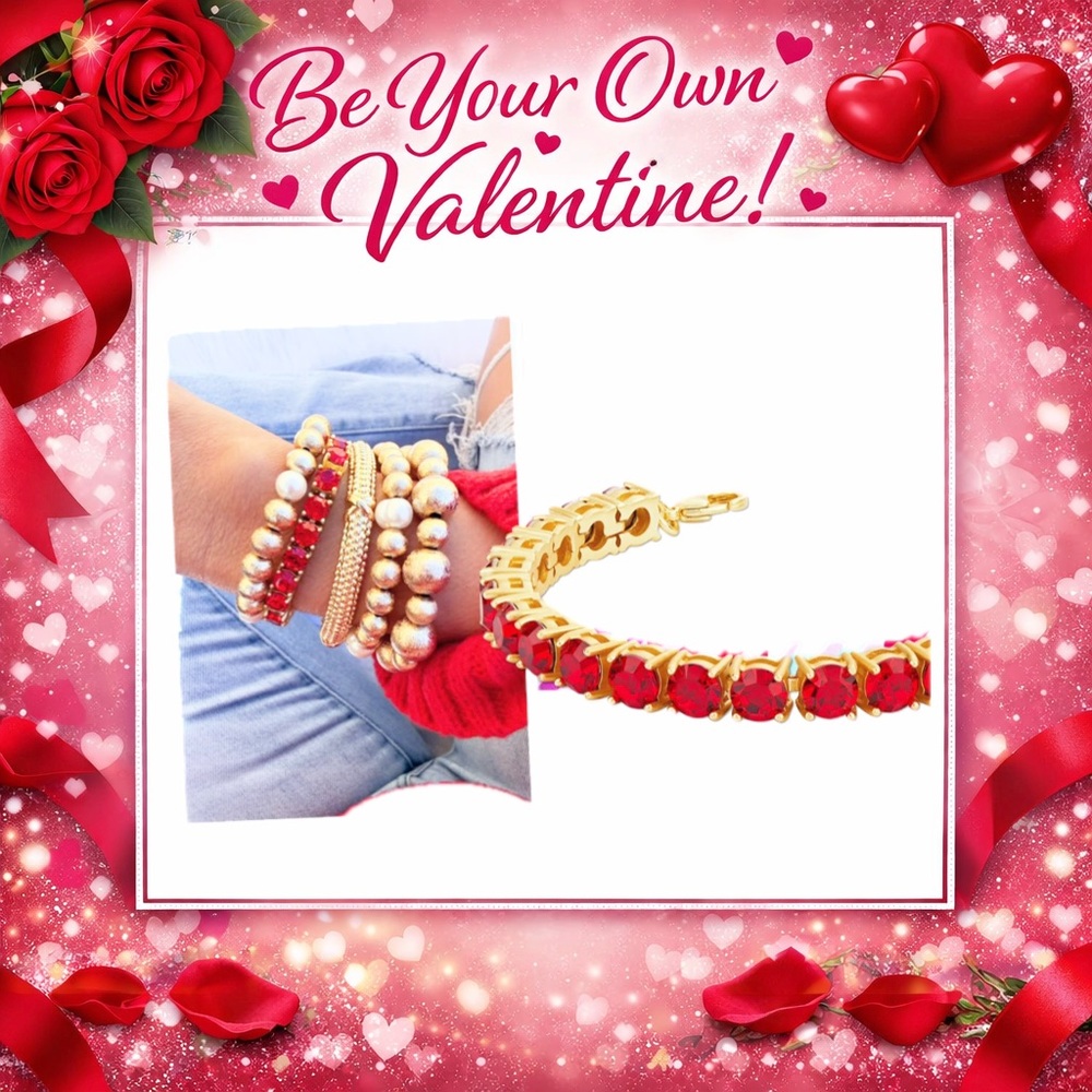 Park Lane Red/Gold Mini Impression Bracelet